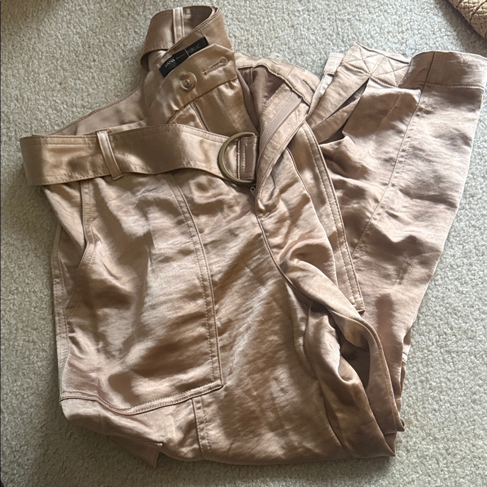 Banana Republic Beige Belted cargo pants